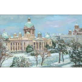Zima ispred Skupštine - Olja Nikonova - ON-177