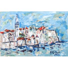 Pogled na Rovinj - Vojo Vlahović - VV-19