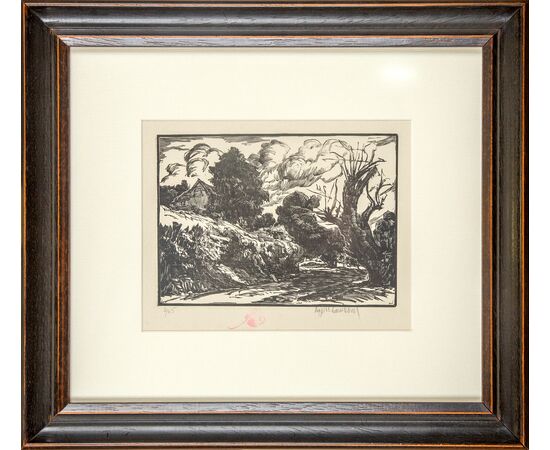 Drvo kraj puta 1935. godina (iz kolekcije porodice umetnika) - Ljubomir Ljuba Ivanović - LJI-2