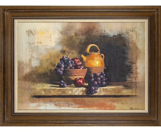 Mrtva priroda - grožđe i jabuke - Dragan Petrović Pavle - DPP-737