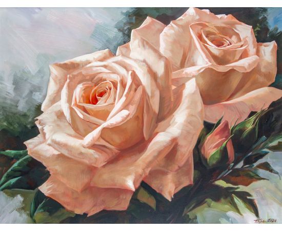 Dve ruže i pupoljak - Dragan Petrović Pavle - DPP-738 Dve ruže i pupoljak - Dragan Petrović Pavle - DPP-738