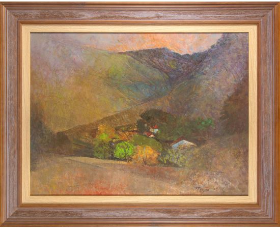 Kuće među drvećem pod planinskim vrhovima - Bogdan Antonijević - BA-76