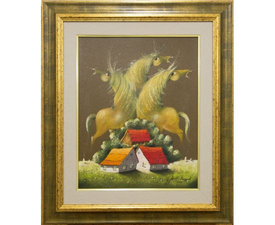 Veseli konji nad ravnicom - Janoš Mesaroš - JM-490