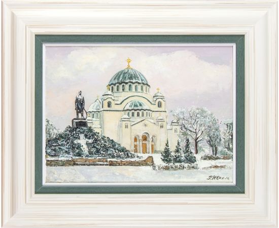Mirna zima kraj Hrama Svetog Save - Olja Nikonova - ON-237